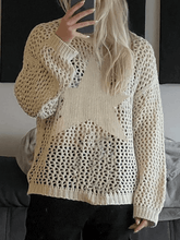 Top de crochet con estrellas huecas